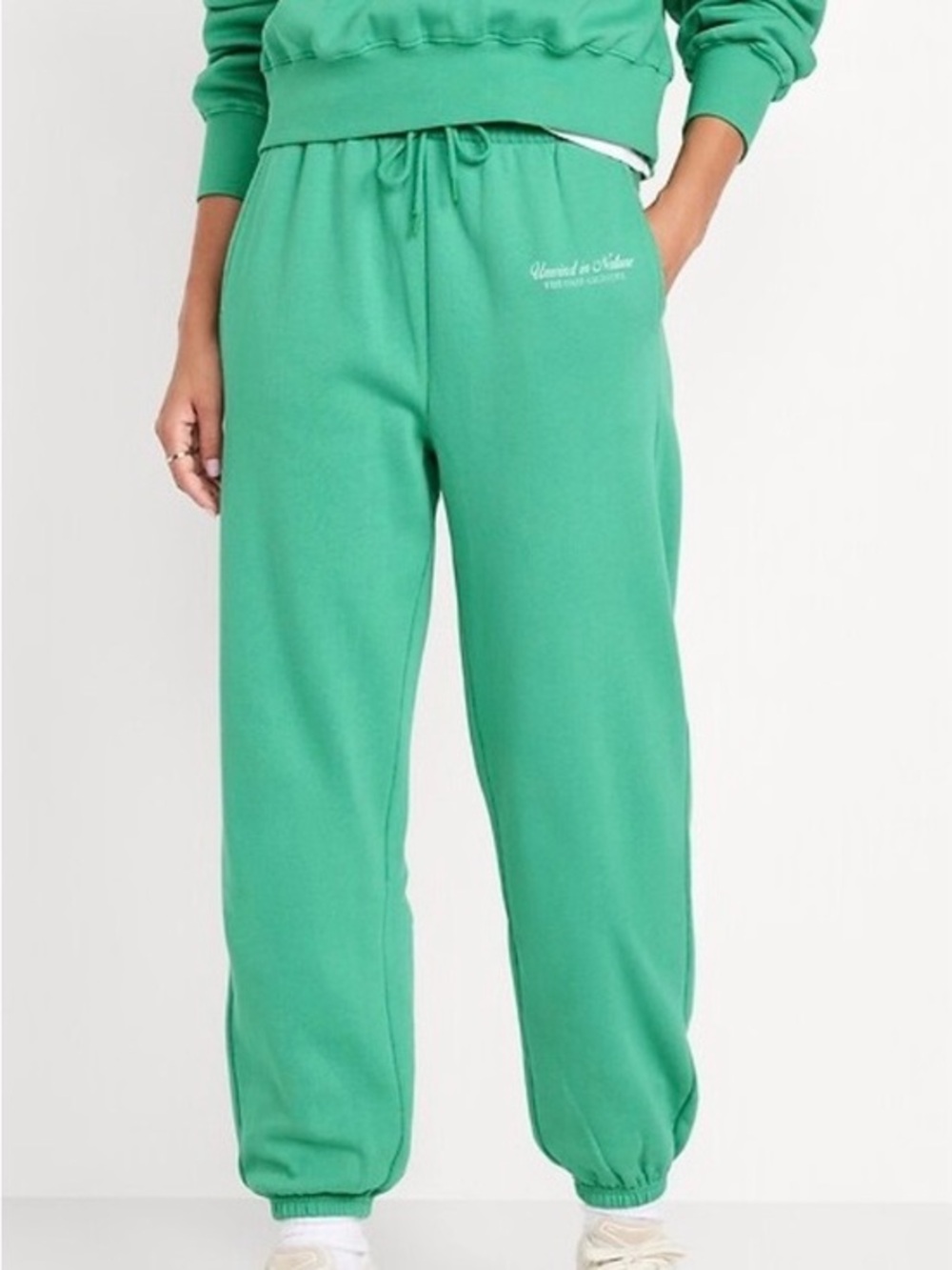 Old Navy Green Drawstring Joggers, Sweatpants size M Unwind in Nature